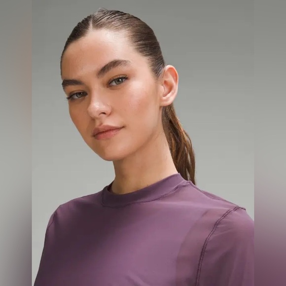 LULULEMON Keyhole Mesh Long-Sleeve Shirt in GRAPE THISTLE - Picture 5 of 16